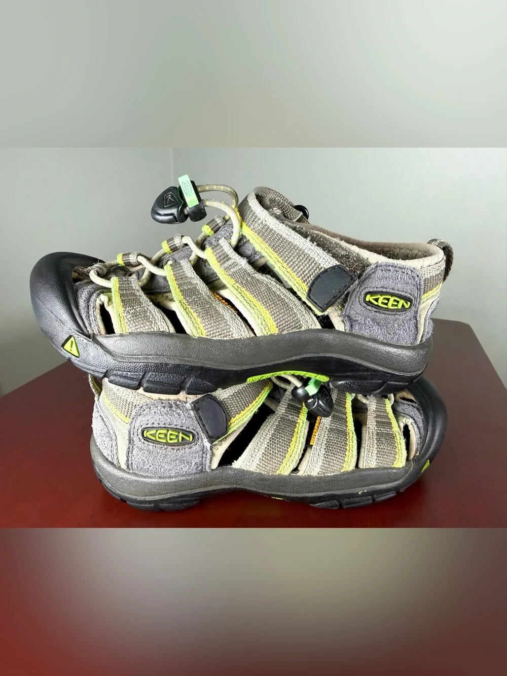 Keen Kids Gray with Lime Active Sandals Size Kids 13